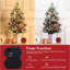 Arbre de Noël illuminé 3 pi, arbre de Noël avec 78 lumières DEL, alimenté par pile, arbre artificiel avec base illuminée, décoration de Noël intérieure / extérieure pour la maison, la cour et le bureau