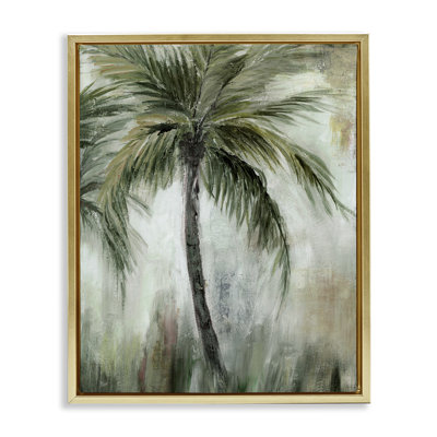 Art mural sur toile flottant impressionné "Fannated Palms" par Nan