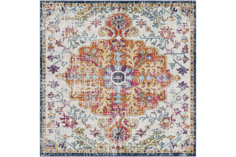 Hillsby Oriental Blue/Orange Area Rug