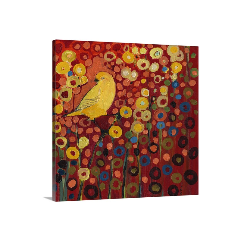 «Noleen Canary in Red», reproduction d'art sur toile, H 24 po x l 24 po x P 1,25 po