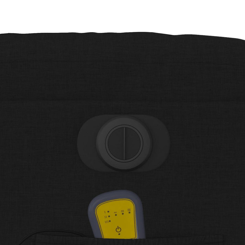 Upholstered Massage Chair, Black, Electric Push Back