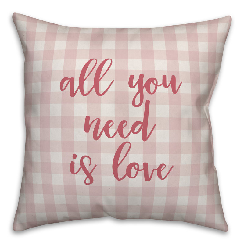  Coussin «All You Need is Love», Coussin décoratif, Rose