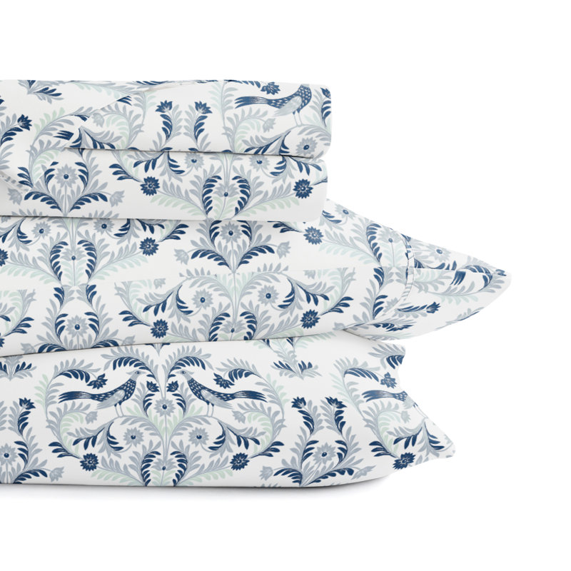 Garden Estate Pattern Microfiber Sheet Set, Twin