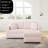 Pink Modular With Hydraulic Lift. 75.6" Stylish Seating Option. Quality Build. Solid Wood Frame, High Sponge Filler. Detachable Cushions. Multi-Functional Storage. Contemporary Furniture Design Lift-1467852414
