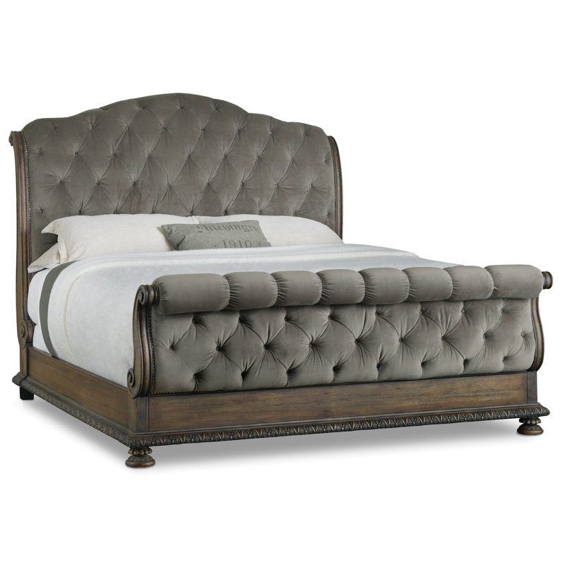 Rhapsody King Tufted Bed, King, Brown/Beige