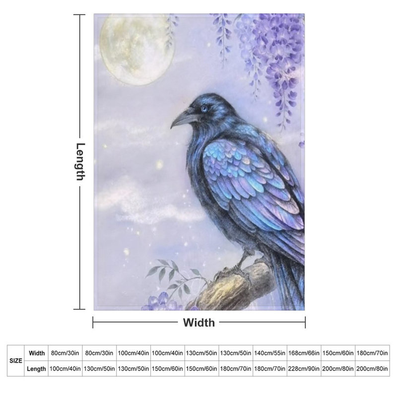 Jeté en flanelle de luxe Blue Wisteria, 60x80in