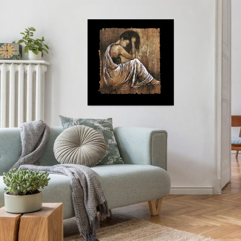 Soulful Grace I, art contemporain abstrait, H 32 po x l 32 po