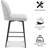 Counter Height Bar Stools Set Of 3, Upholstered Swivel Bar Stools With Back And Metal Legs, 26" Seat Height Kitchen Counter Stool Chairs With Footrest-1877169900-1877169898