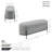 Aelia Leather Bench With Metal Legs-1216392958
