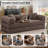 63" Corduroy Sleeper Sofa Modular Sofa Bed Compression Foam Couch Bed With 2 Pillows - No Assembly Required-76797006-79693598