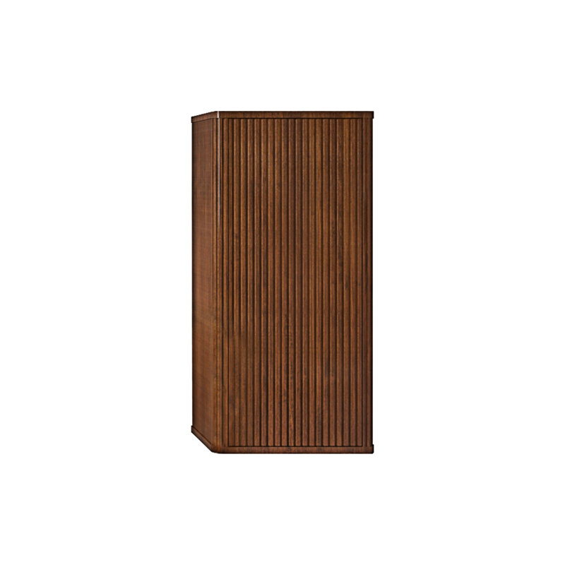 Armoire de rangement murale flottante pour salle de bain, Noyer