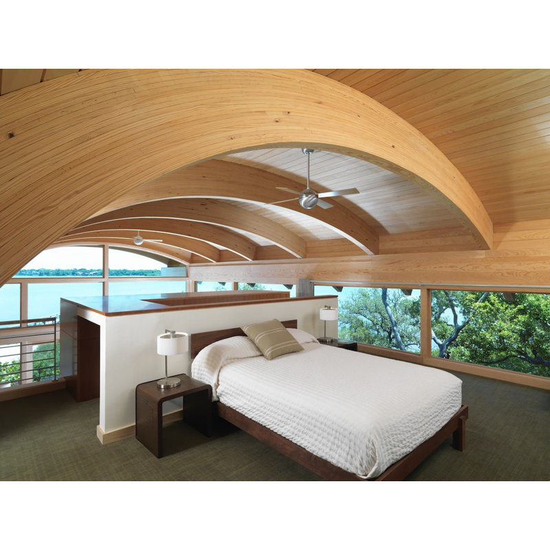 Ball Downrod Ceiling Fan, Brushed Aluminum, Aluminum, Fan Speed Control