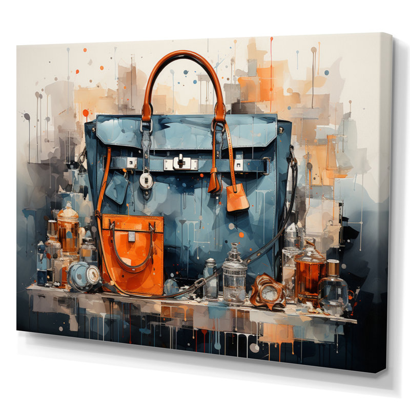 Minimalim Black Handbag - Fashion Canvas Prints, H 12 po x l 20 po x P 1 po, Toile tendue