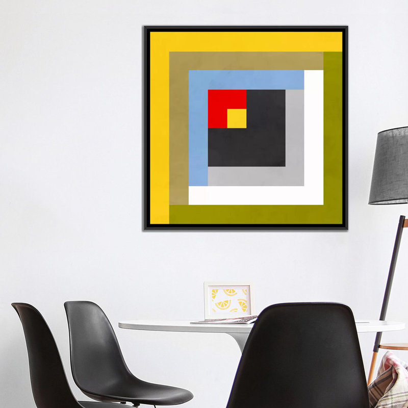 Albree Modern Color Stacks lll, impression sur toile, H 12 po x l 12 po x P 0,75 po, Pas de tapis, Toile tendue