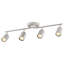 Luminaire sur rail 4 lumières avec têtes réglables et 4 ampoules incluses-109583308-109583303