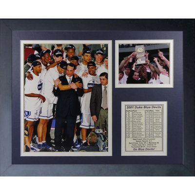 Duke University Blue Devils 2001 National Champions Podium Framed Memorabilia