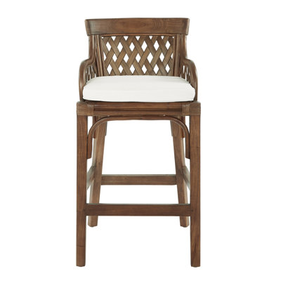 Jaramillo Upholstered Cotton Counter Stool