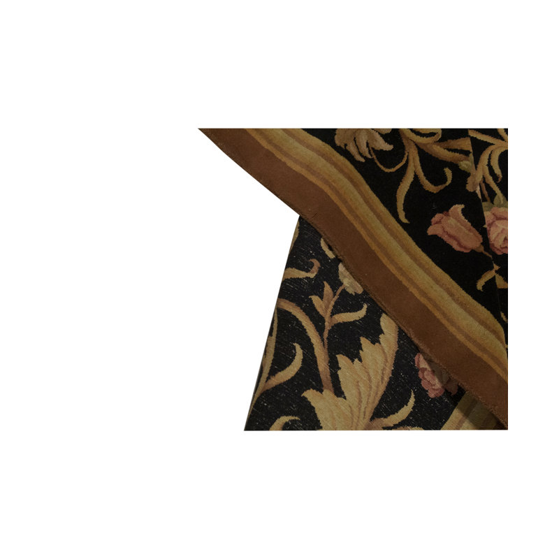 Tapis noir de haute qualité noué à la main