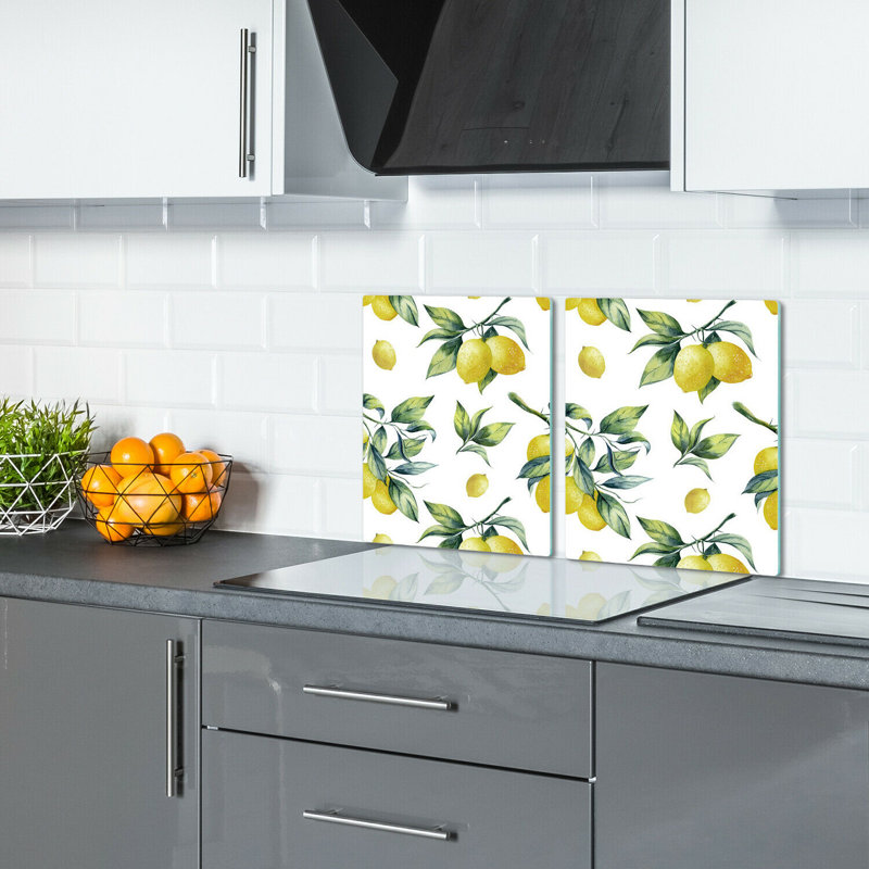 Iancarlo Orginal Painted Lemons Tropical Chopping Board, 40cm L x 52cm W