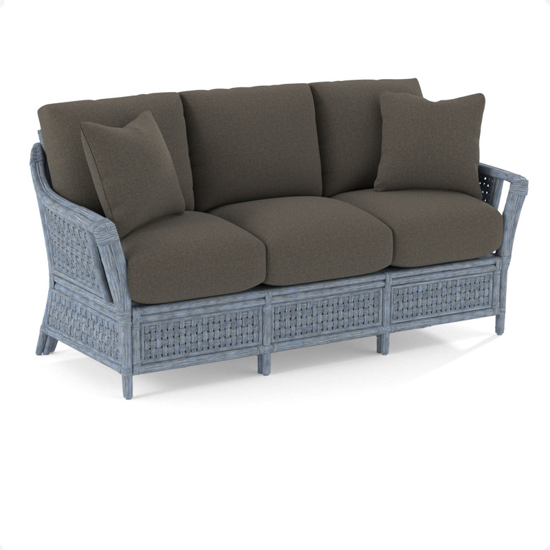 Boca Upholstered 78'' Sofa, Gray Sugar Performance, Ocean