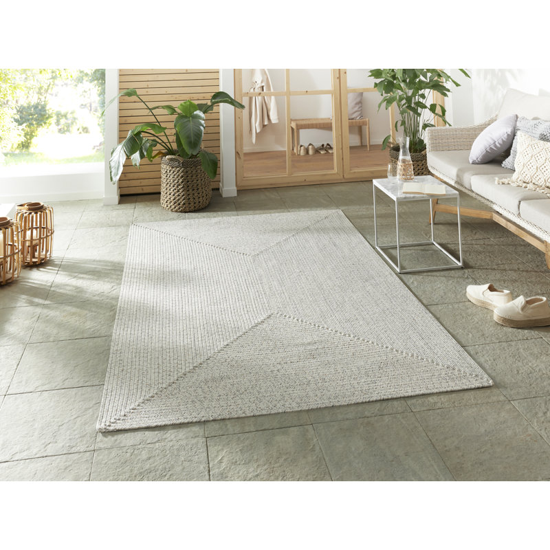  Machine Woven Light Grey Indoor/Outdoor Rug, Rectangle  160 x 230cm