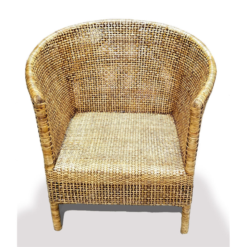 Inya Barrel Chair, Antique Brown