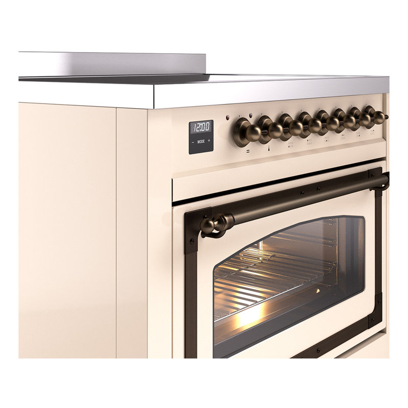 ILVE Nostalgie II Noblesse 36 in Induction Range, Antique White/Bronze
