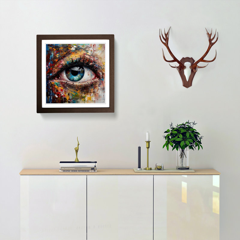 Single Picture Frame Print on Wood, Walnut