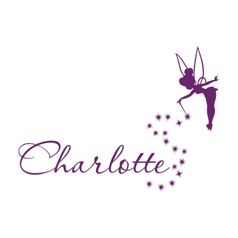 Adhésif décoratif chambre d'enfant Tinkerbell, Oui, Violet
