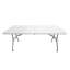Techni Home 6 FT Granite White Folding Table With Easy-Carry Handle