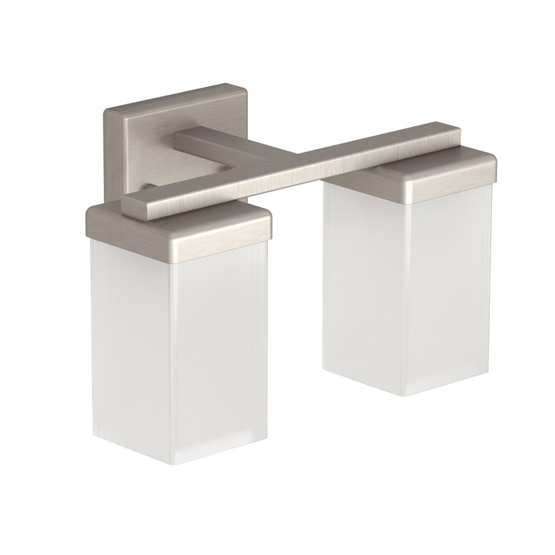 90 Degree 2-Light Vanity Light, Brushed Nickel