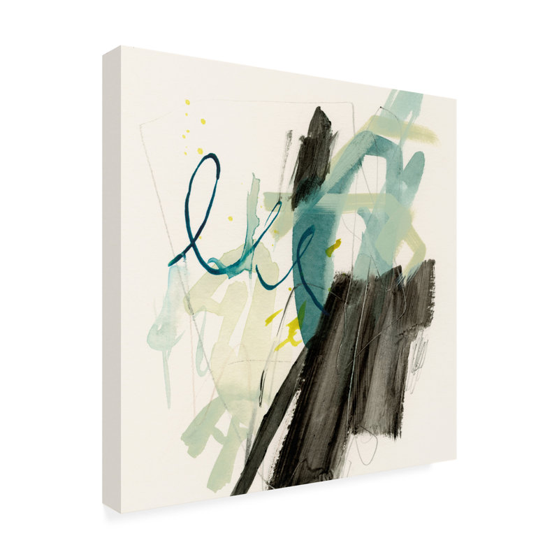 «Seafoam and Slate II» par Victoria Barnes, impression sur toile tendue, H 14 po x l 14 po x P 2 po