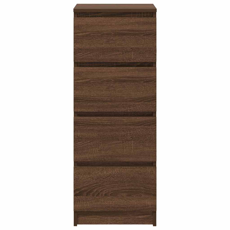 Sideboard 37.5X35x99 Cm Engineered Wood, Brown Oak