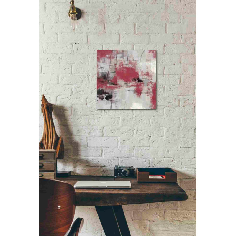 «Stone Gardens III Red» par Silvia Vassileva, art mural sur toile, H 12 po x l 12 po x P 0,75 po
