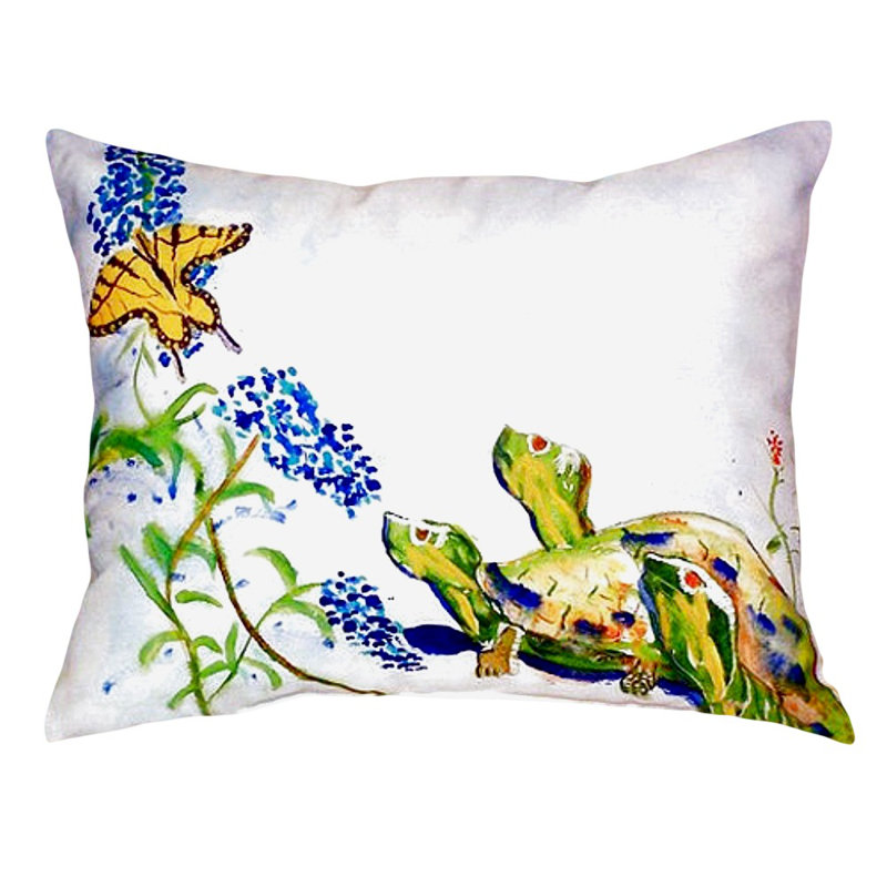 Coussin intérieur / extérieur Turtles and Butterfly
