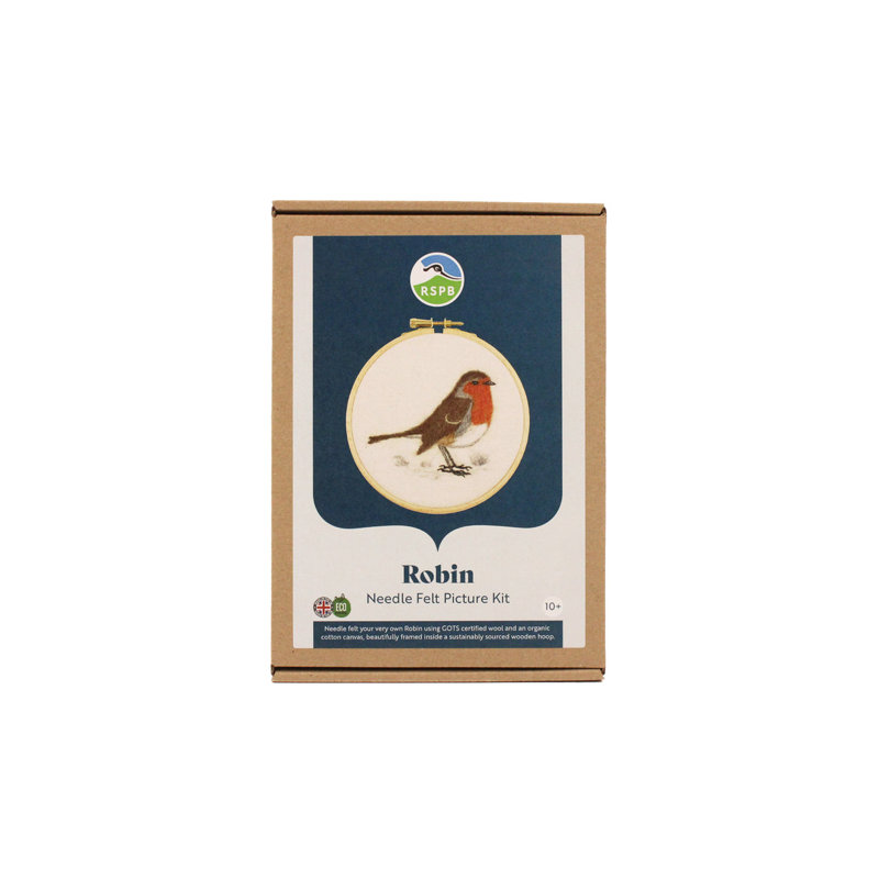 Felting Kit - Robin 2D Kit. In Support of RSPB Charity