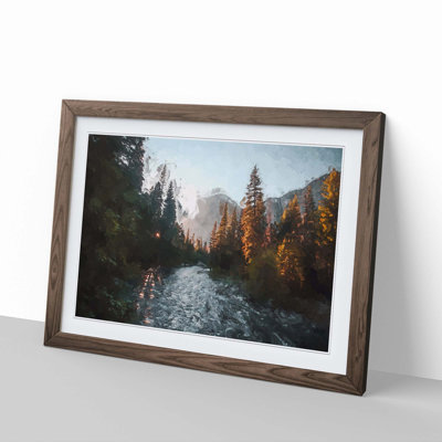 Yosemite Valley Sunrise in Abstract - Picture Frame Graphic Art Print