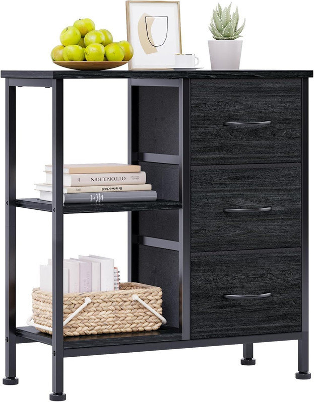 69.9cm Wide 3 -Drawer Steel File Cabinet, Black