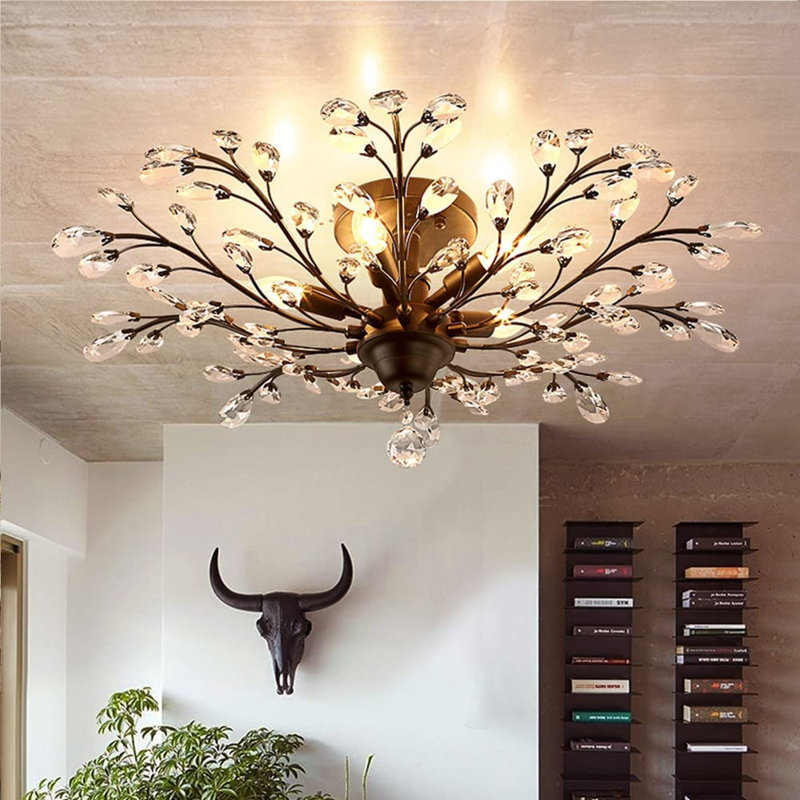 Lustre encastré à intensité variable 5 lumières Dybdal
