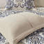 Ensemble de courtepointe réversible 6 pièces avec coussins décoratifs, bleu marine / brun clair / grand, motif cachemire moderne et microfibre douce