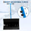 Pelle à neige 29 po robuste à 5 positions, roues en caoutchouc, poignée en T ergonomique, bleu-132433634