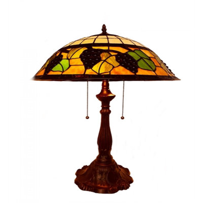 Lampe de table en vitrail