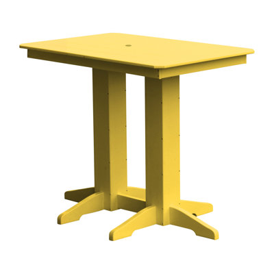 Nettie Rectangular Outdoor Bar Table Yes , 33 " D
