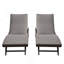Chaise longue d'extérieur en osier 2 pièces