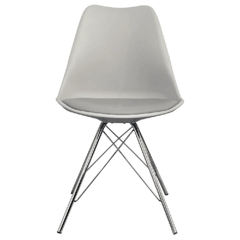 Topeka 45cm H Upholstered Side Chair, Grey
