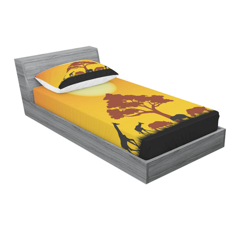 Microfiber Sheet Set, Twin Sheet Set with Fitted Sheet