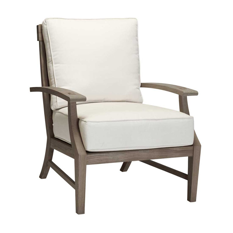 Méridienne Croquet, No Welt + Standard Fill, Sunbrella® ‑ lin neige, Huître teck