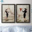 «Love, From Paris», ensemble de 2 reproductions d'art sur toile encadrées-109441219-109441244