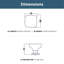 1 1/8" Length Square Knob