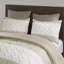 Ensemble d'édredon en coton 3 pièces avec capitonnage en chenille taupe double / grand-119417312-119417314